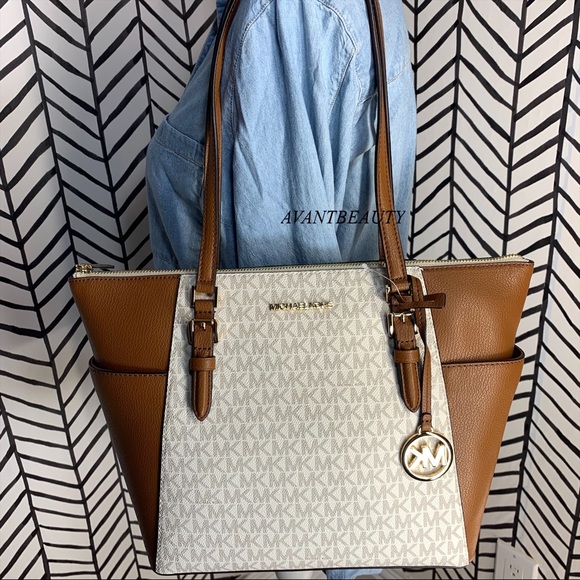 Michael kors Charlotte large TZ tote vanilla brown - Picture 11 of 12